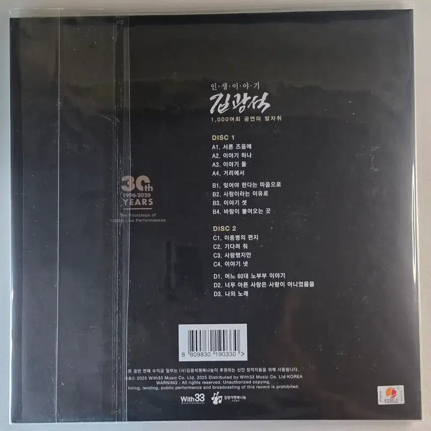 [BUNJANG] Kim Kwang Seok Life Story 2LP (Sealed) / 김광석 - 인생이야기 2LP (미개봉)