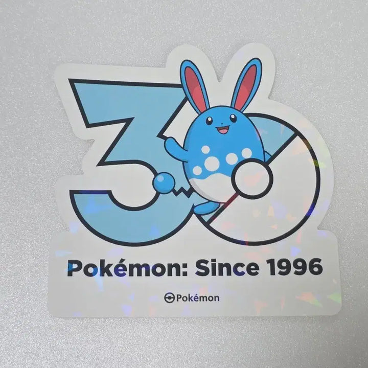 [BUNJANG] Pokemon 30th Anniversary Logo Sticker Marill / 포켓몬 성수 30주년 로고 스티커 마릴리