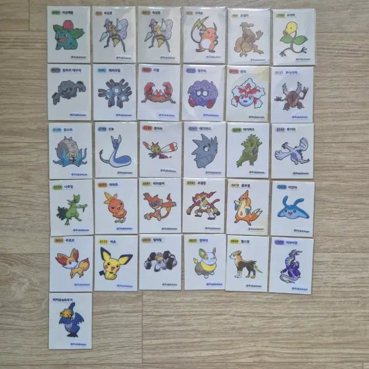 [BUNJANG] Pokemon Stickers 31-Piece Bundle Set / 포켓몬 띠부씰 56종 일괄