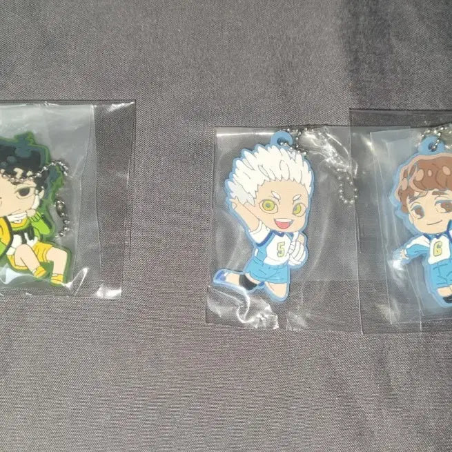 [BUNJANG] Haikyuu!! Depo Rubber Strap Keychains Sakusa, Hirugami, Hoshiumi - Bundle Set / 하이큐 데포러버 러버스트랩 키링 사쿠사 히루가미 호시우미 일괄