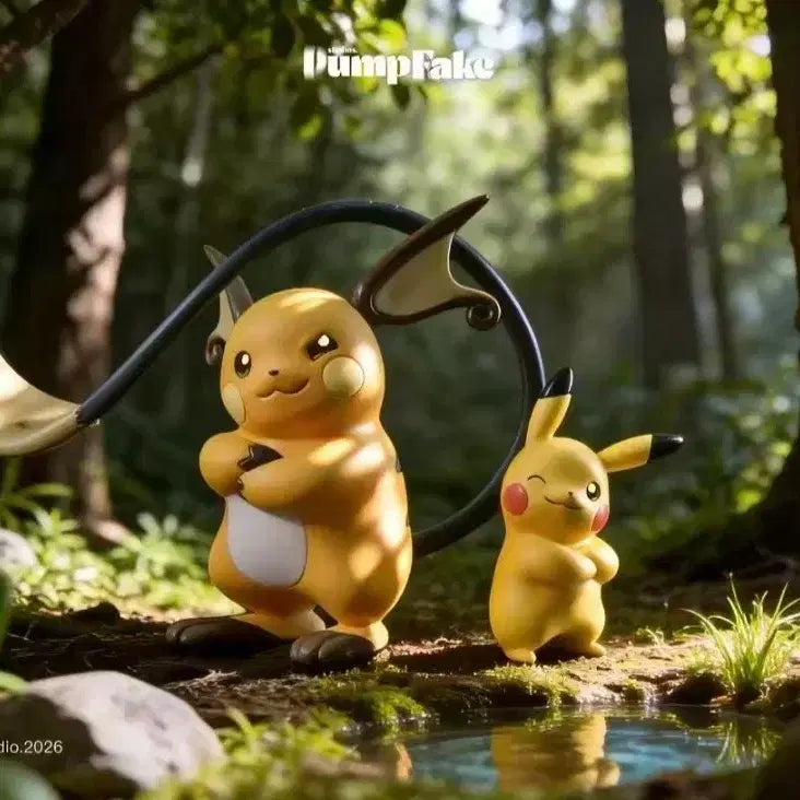 [BUNJANG] Pokemon Scale 1:20 Resin Figure Pikachu &amp; Raichu Set / 포켓몬 스케일 1:20 레진 피규어 피카츄 라이츄