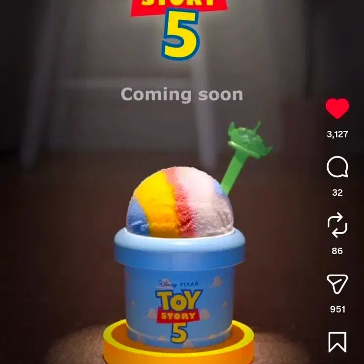 [BUNJANG] Baskin Robbins Toy Story Play Cup + Alien Spoon Set / [판매] 베라 토이스토리 플레이컵 + 알린 스푼