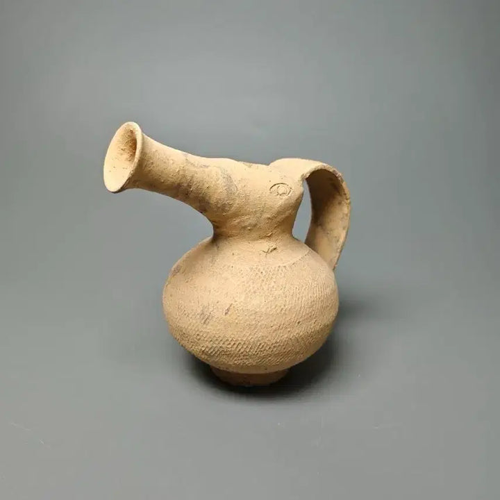 [BUNJANG] Han Dynasty Human-Faced Bird Motif Earthenware Teapot Antique Chinese Ceramic / [진품] 출토품 한대 인면조문 토기 주전자 중국도자기 골동품 고미술품