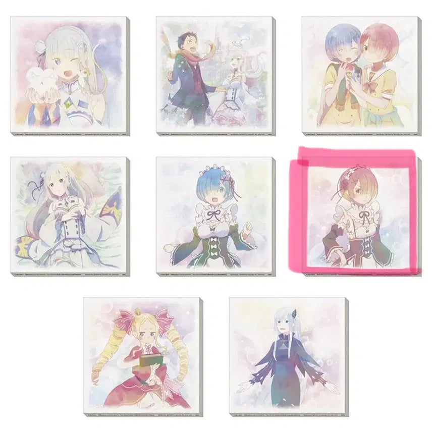 [BUNJANG] Re:Zero Rem &amp; Ram E Prize Canvas Board (Sealed) / 미개봉 새상품 리제로 쿠지 E상 캔버스 보드 람