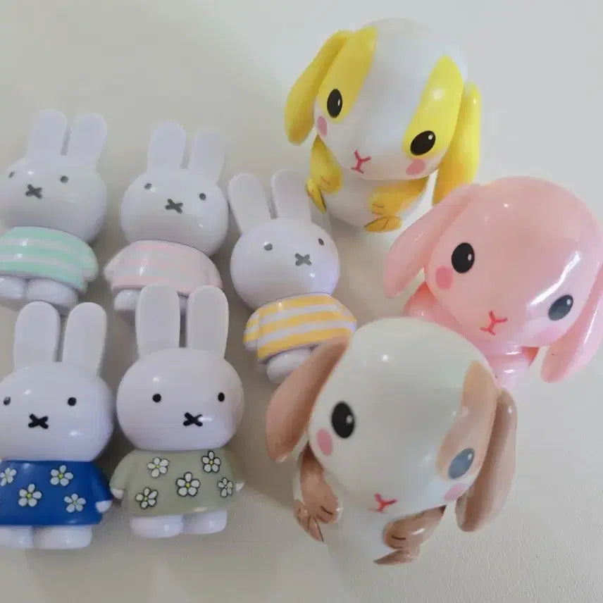 [BUNJANG] Miffy &amp; Rilakkuma Tumbler Figure Bundle / 미피 피규어&amp;롯삐오뚝이 일괄