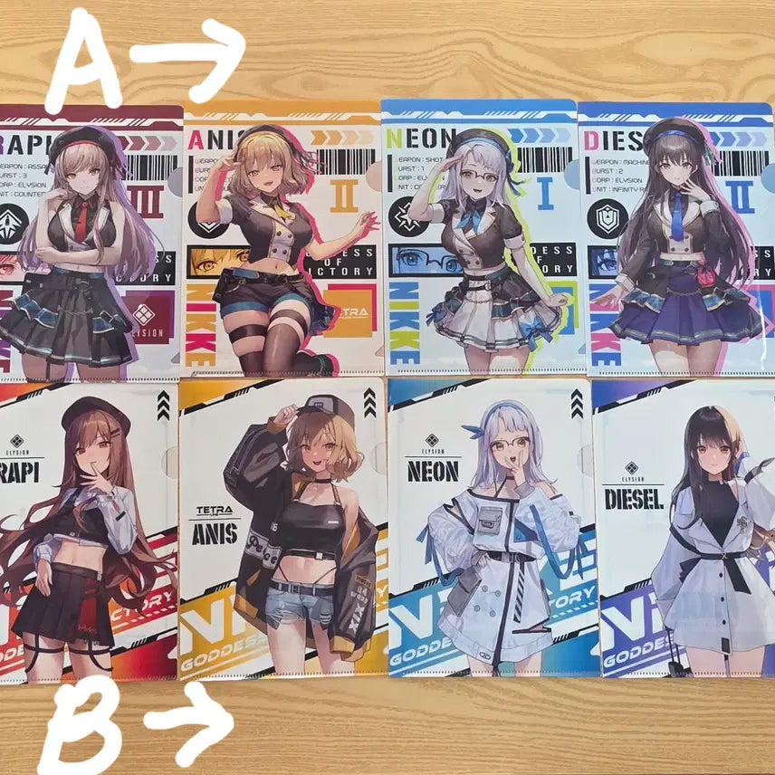 [BUNJANG] Nier: Automata FamilyMart Collaboration Acrylic Stand &amp; A5 Clear File Set / 니케 초창기 첫콜라보 일본패밀리마트 아크릴스탠드+A5클리어파일