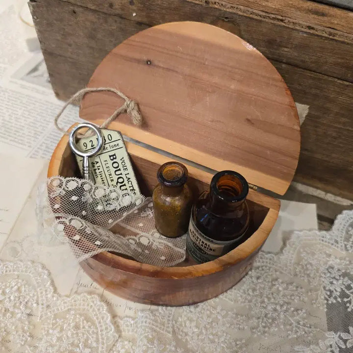 [BUNJANG] Vintage Crescent Wood Box / 빈티지 우드박스 반달