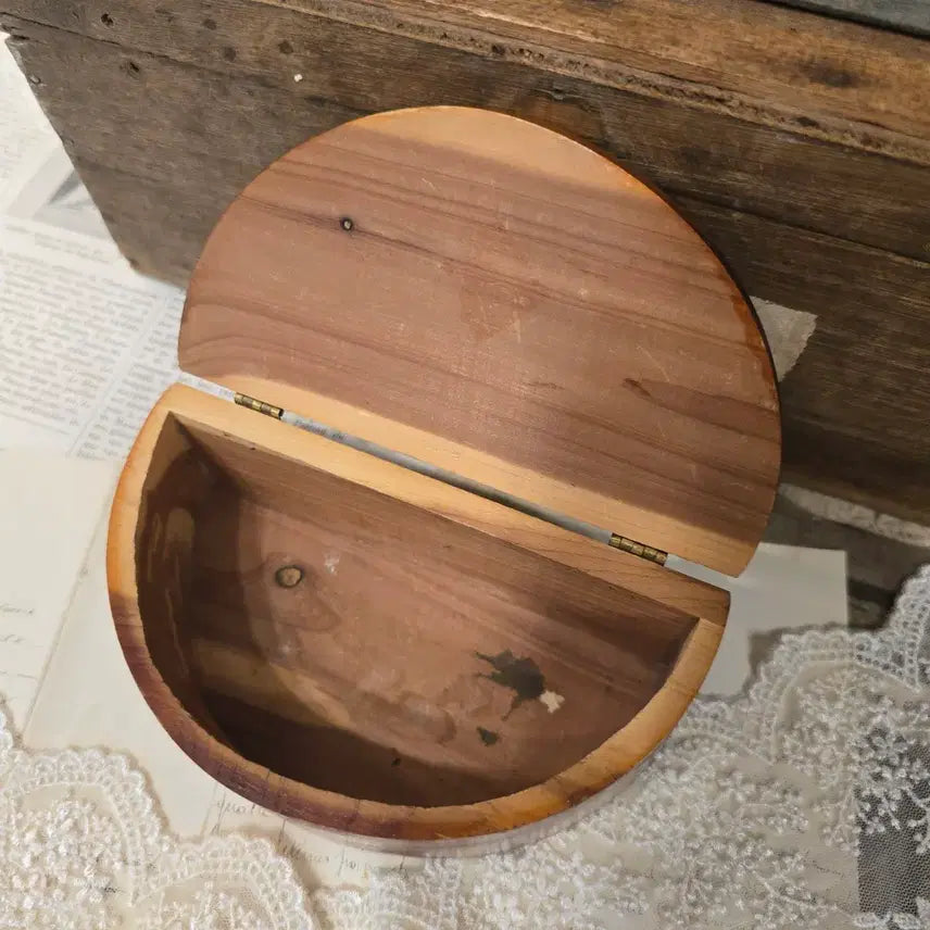 [BUNJANG] Vintage Crescent Wood Box / 빈티지 우드박스 반달
