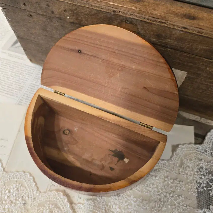 [BUNJANG] Vintage Crescent Wood Box / 빈티지 우드박스 반달