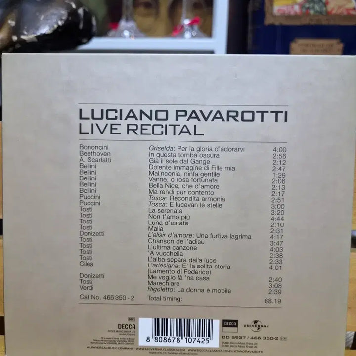 [BUNJANG] Luciano Pavarotti Live Recital CD / CD 루치아노 파바로티 라이브 리사이틀