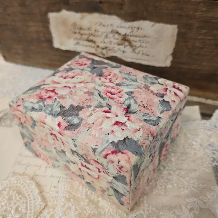 [BUNJANG] Vintage French Flower Fabric Cartonnage Box / 빈티지 플라워 패브릭 박스 까또나주