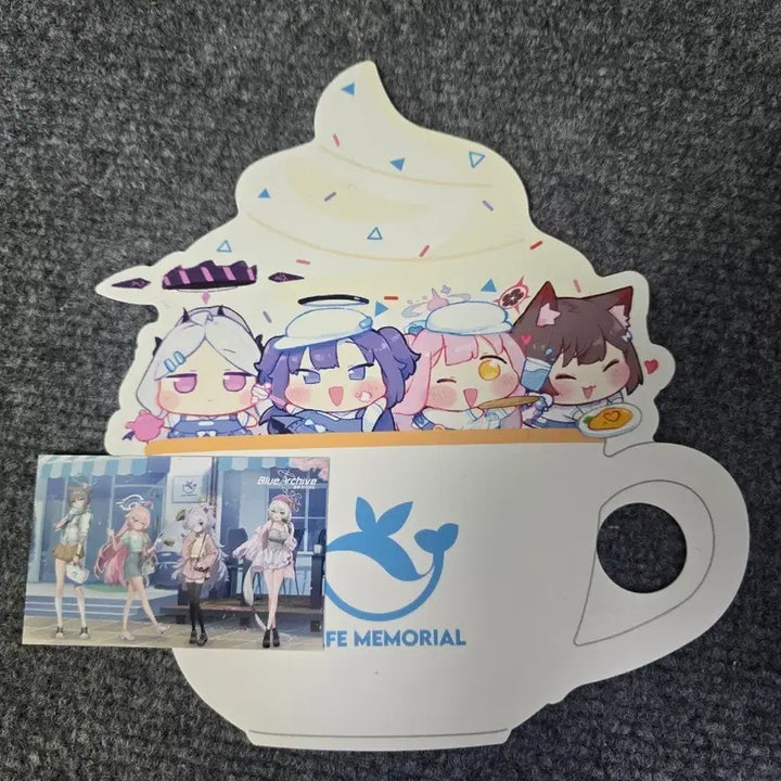 [BUNJANG] Blue Archive Cafe Memorial Fan, Used Coupon / 블루아카이브 카페메모리얼 부채, 쿠폰(사용분)