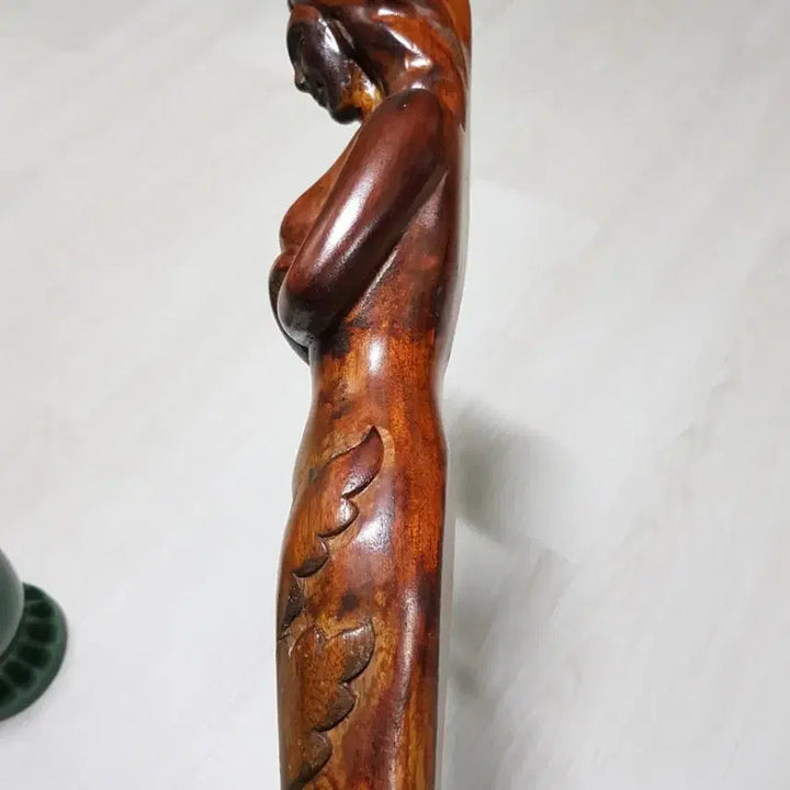 [BUNJANG] Wooden Sculpture Woman Figurine Ornament / 나무 조각 여성상 장식품