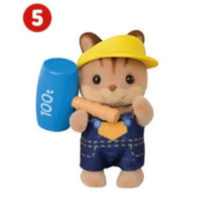 [BUNJANG] Sylvanian Families Baby Architects Blind Bag Squirrel Figure / 실바니안 패밀리 아기건축가 블라인드백 가챠 다람쥐