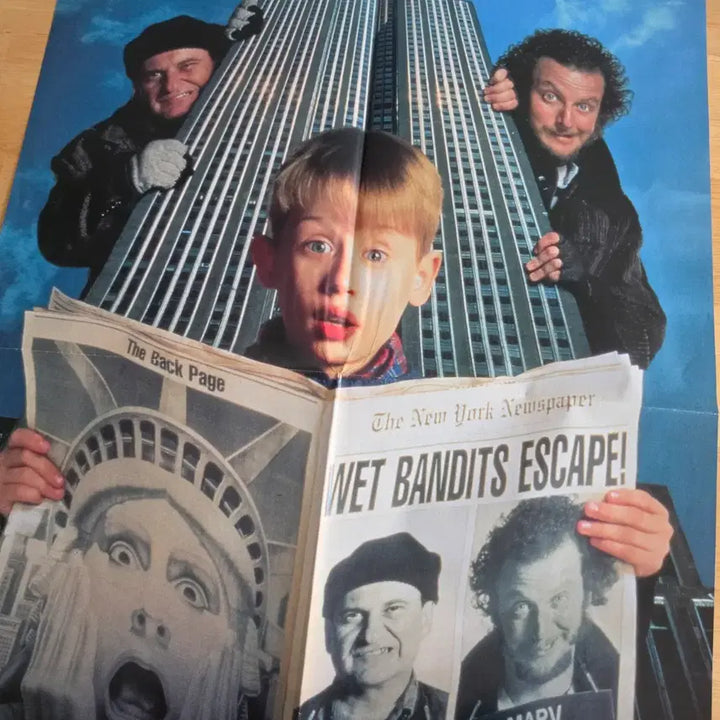 [BUNJANG] Home Alone 2 &amp; Lover Vinyl Movie Poster Double Sided / 영화 나홀로집에2 영화연인 영화포스터 양가휘 제인마치 맥컬리컬킨