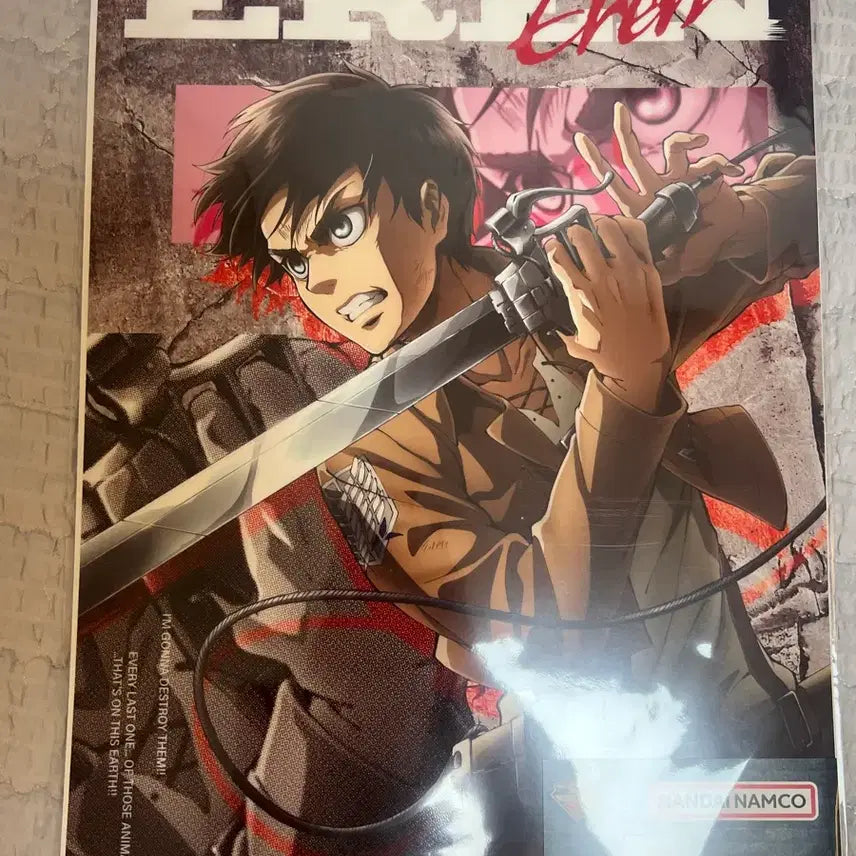[BUNJANG] Attack on Titan Eren Poster Ichiban Kuji F Prize / 진격의거인 제일복권 에렌 포스터 f상