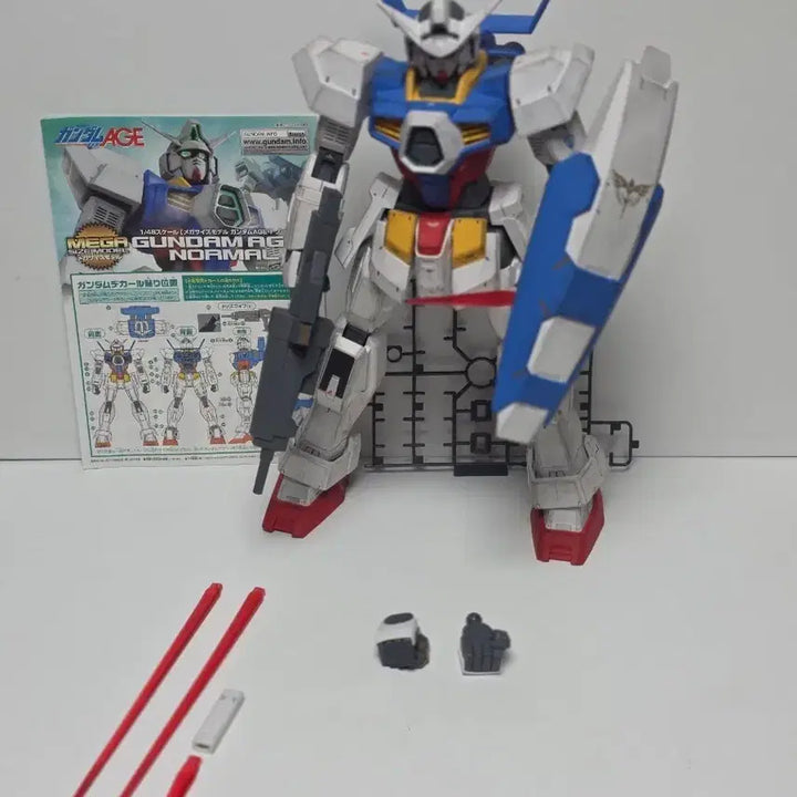[BUNJANG] Gundam AGE-1 Normal Mega Size Model Partial Painting Weathering Finish / 건담 AGE-1 노멀 메가 사이즈 모델 부분도색 웨더링 마감