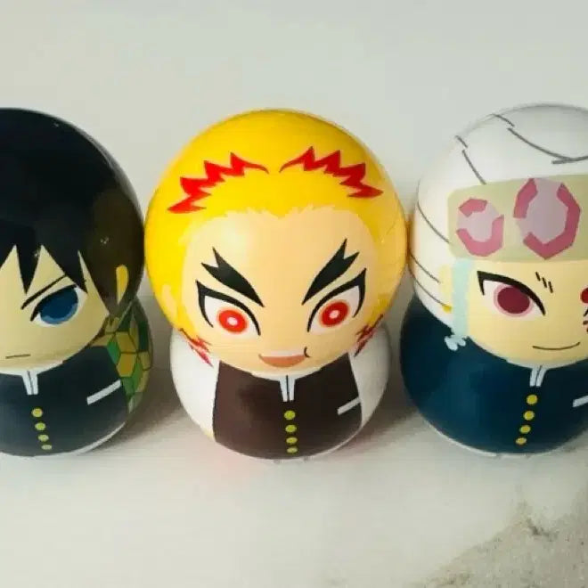 [BUNJANG] Demon Slayer: Kimetsu no Yaiba Mascot Roly-Poly Figures 3-Piece Set / 귀멸의 칼날 마스코트 쿠낫츠 오뚝이 3종 세트