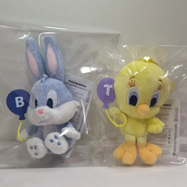 [BUNJANG] Looney Tunes Bugs Bunny &amp; Tweety Bundle Set Plush Toys / 일괄 루니툰 벅스버니 트위티 인형 세트