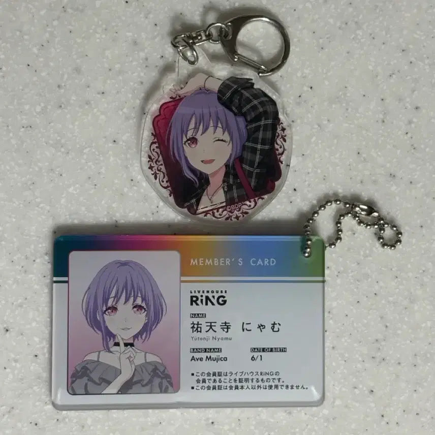 [BUNJANG] BanG Dream! Yuutenji Nyamu Acrylic Keychain Bundle Set / 뱅드림 아베무지카 유텐지 냐무 키링 일괄 배송비 포함