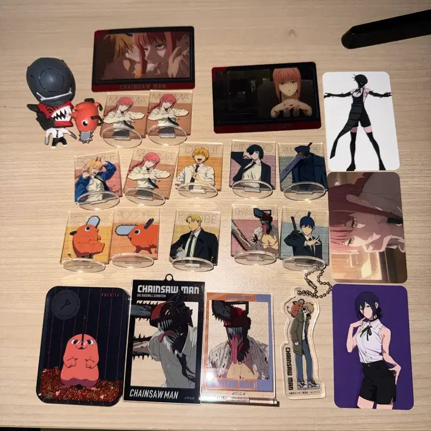 [BUNJANG] Chainsaw Man Goods Acrylic Stand Card Bundle Set / 체인소맨 굿즈 아크릴 스탠드/카드 일괼