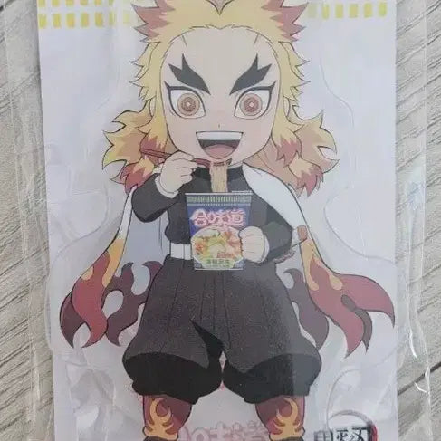[BUNJANG] Demon Slayer Kyojuro Rengoku Nissin Ramen Collaboration Acrylic Stand (Sealed) / 귀멸의칼날 귀칼 렌고쿠쿄쥬로 닛신 라멘 콜라보 아크릴스탠드 미개봉