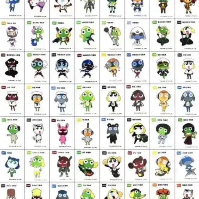 [BUNJANG] Keroro 1st Edition Sticker Set / 케로로 띠부씰 1탄 판매