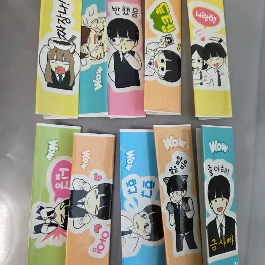 [BUNJANG] Love Revolution Gum Paper Decal Sticker Set / 연애혁명 껌 종이 판박이 스티커