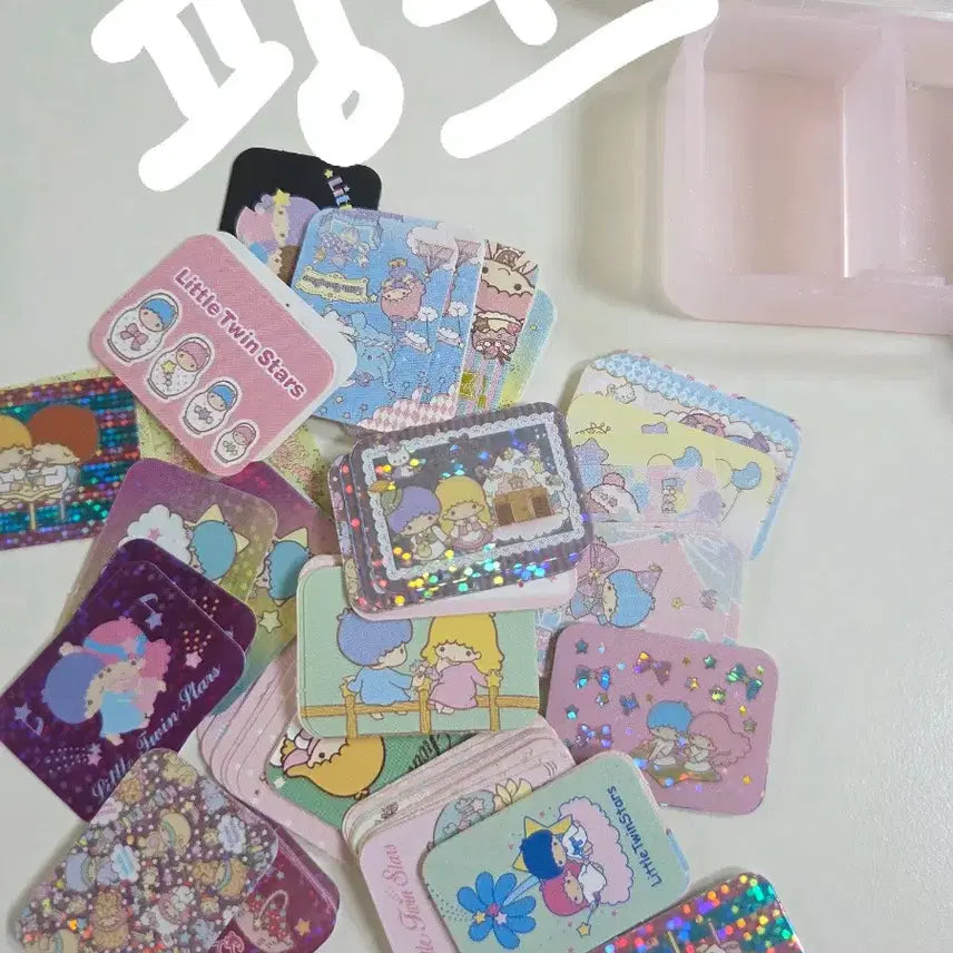 [BUNJANG] Little Twin Stars Classic Sticker Case / 개별)고전키키라라 리틀트윈스타 씰스티커 케이스 보관함