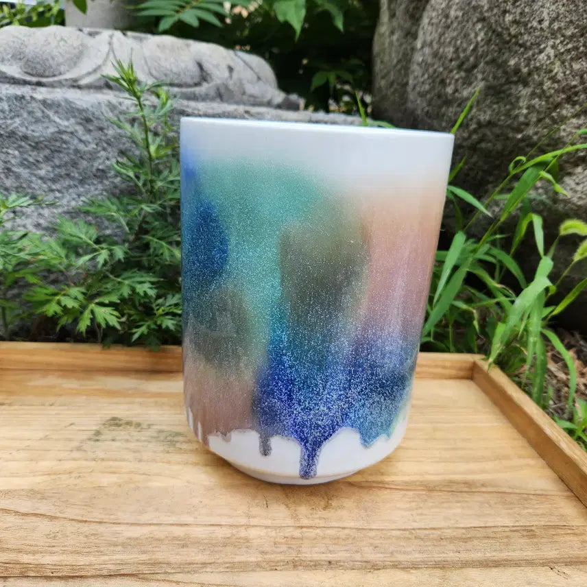 [BUNJANG] Cho Seok Kwon Soon-hyung Celadon Calligraphy Brush Holder / 초석 권순형( 1929~2017) 도예가 도자기 필통