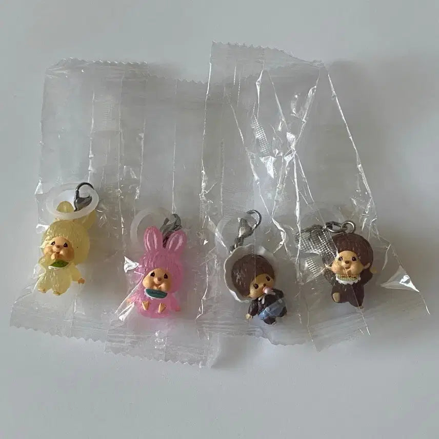 [BUNJANG] Monchhichi Mark 4pc Set / 몬치치 메지루시 4종 세트