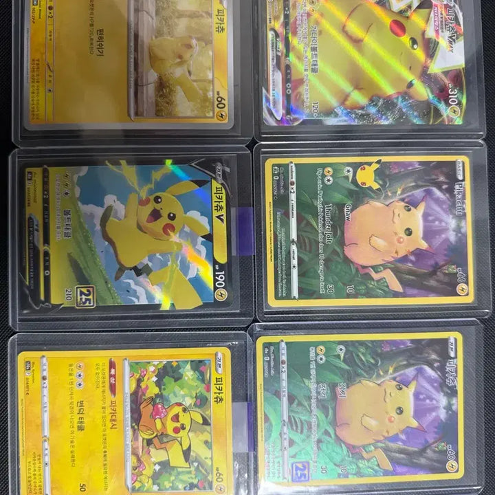 [BUNJANG] Pikachu Pokemon Cards Bundle Set (6 Cards) / 피카츄 포켓몬 카드 6장 일괄