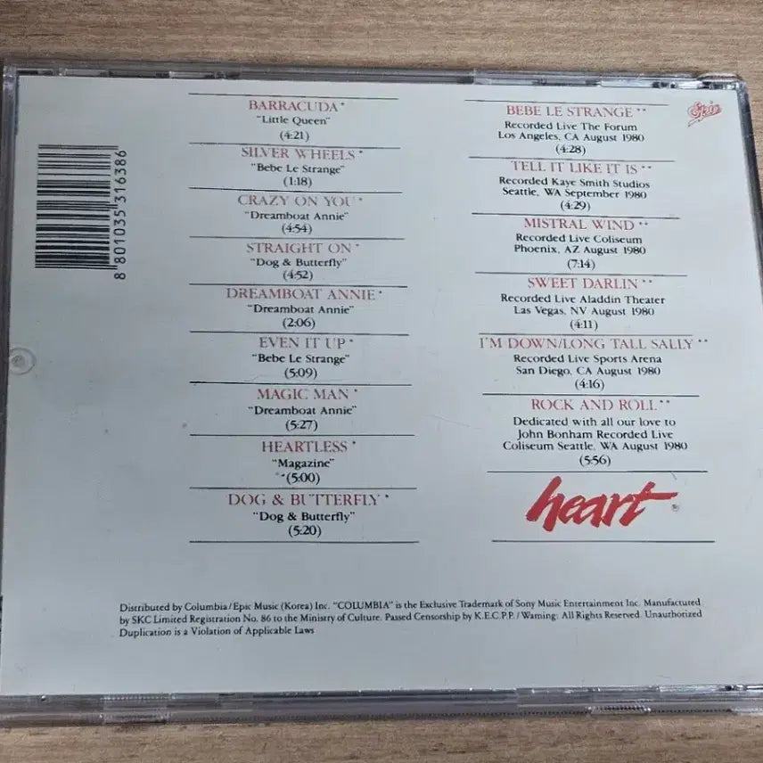 [BUNJANG] Heart Greatest Hits CD / Heart - Greatest Hits (CD)