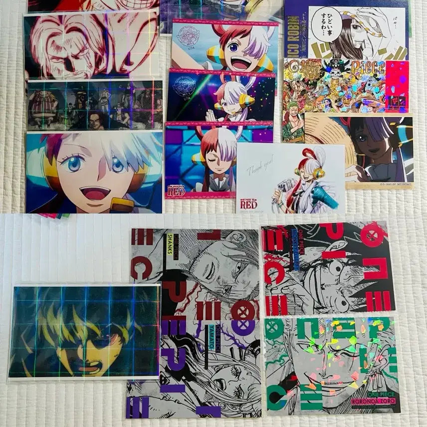[BUNJANG] One Piece Film Red Postcard &amp; Bromide Bundle Set (Uta, Luffy, Shanks, Zoro, Robin) / 일괄)원피스 필름레드 엽서 우타 브로마이드 루피 샹크스 조로 로빈
