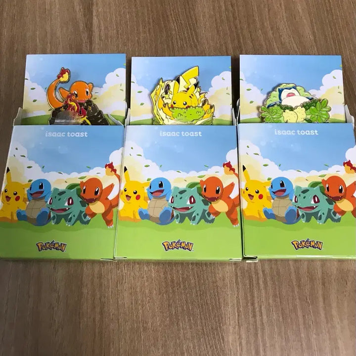 [BUNJANG] Isaac Toast Pokemon Badge Set (Pikachu, Charmander, Snorlax) / 이삭토스트 포켓몬 뱃지 (피카츄,파이리,)