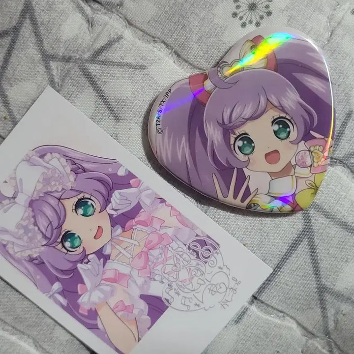 [BUNJANG] Pripara LAFARY Manaka Lala Heart Can Badge Special Cheki / 프리파라 라파리 LAFARY 마나카 라라 하트 캔뱃지 특전 체키 판매