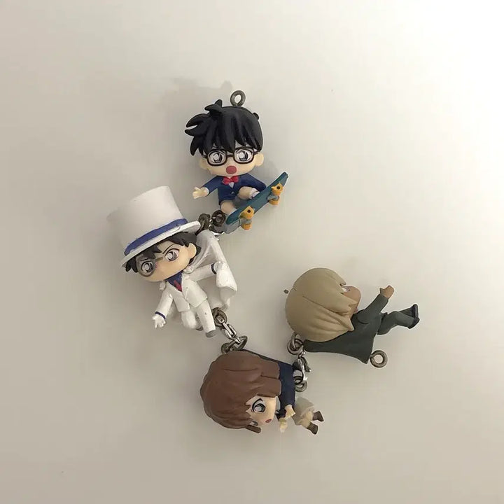 [BUNJANG] Detective Conan "Da-long Gacha" Set - Keyring Figures (Heiji, Kaito Kid, Shinichi, Ran) / (일괄)명탐정코난 코난 대롱가챠 키링 피규어 가챠 괴도키드 안기준 남도일