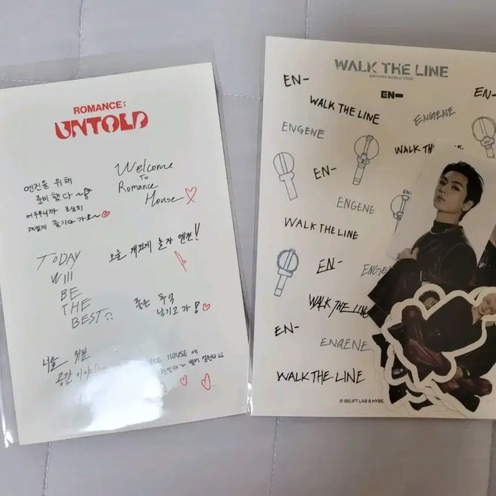 [BUNJANG] ENHYPEN Walk the Line Concert Goods &amp; Romance Untold Sticker Set / 엔하이픈 enhypen 웤더라 walk the line 스티커 양도
