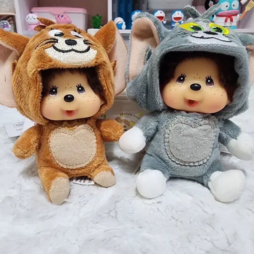 [BUNJANG] Monchhichi Tom and Jerry Collaboration Keychain Bundle Set / (새상품) 몬치치 톰과 제리콜라보 키링