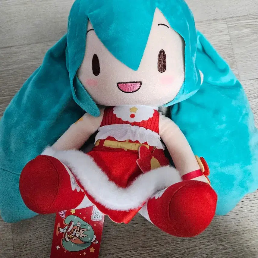 [BUNJANG] Hatsune Miku Fuwa Fuwa Puchi Nuigurumi Santa Miku / 하츠네 미쿠 후와후와 푸치 누이구루미 산타 밐빵이