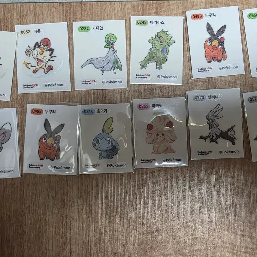 [BUNJANG] Pokemon 30th Anniversary Artwork Stickers (Set of 13) / 아트웍&amp; 30주년 포켓몬 띠부씰
