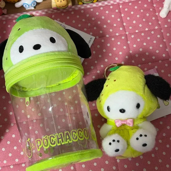 [BUNJANG] Pochacco Fruit Mascot Pouch Set / 세트)포챠코 과일 후르츠 마스코트+파우치