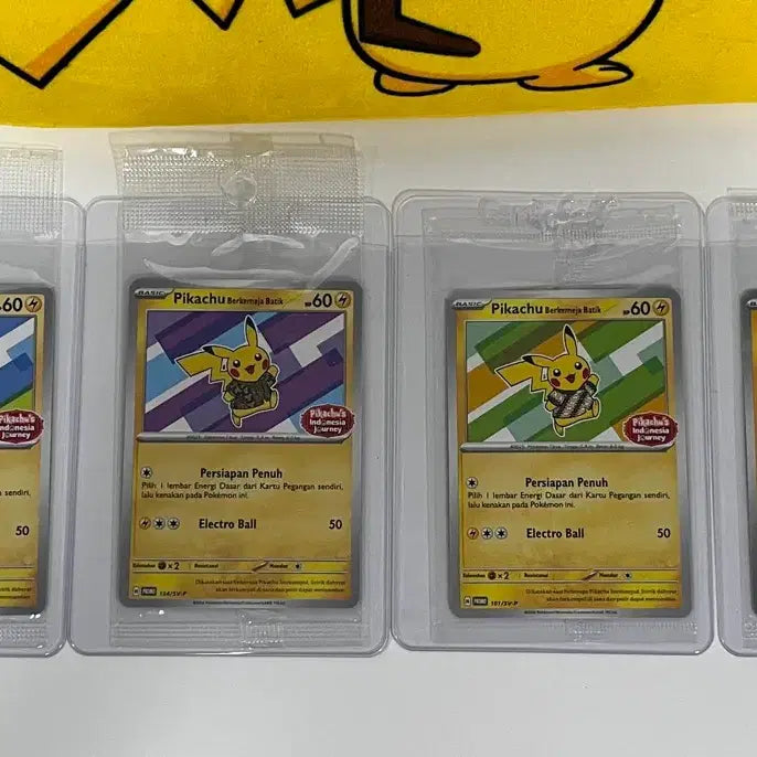 [BUNJANG] Pokemon Card Batik Pikachu Promo Unsealed Pack Set of 4 / [포켓몬카드] 바틱 피카츄 프로모 미개봉팩 4종세트 판매합니다