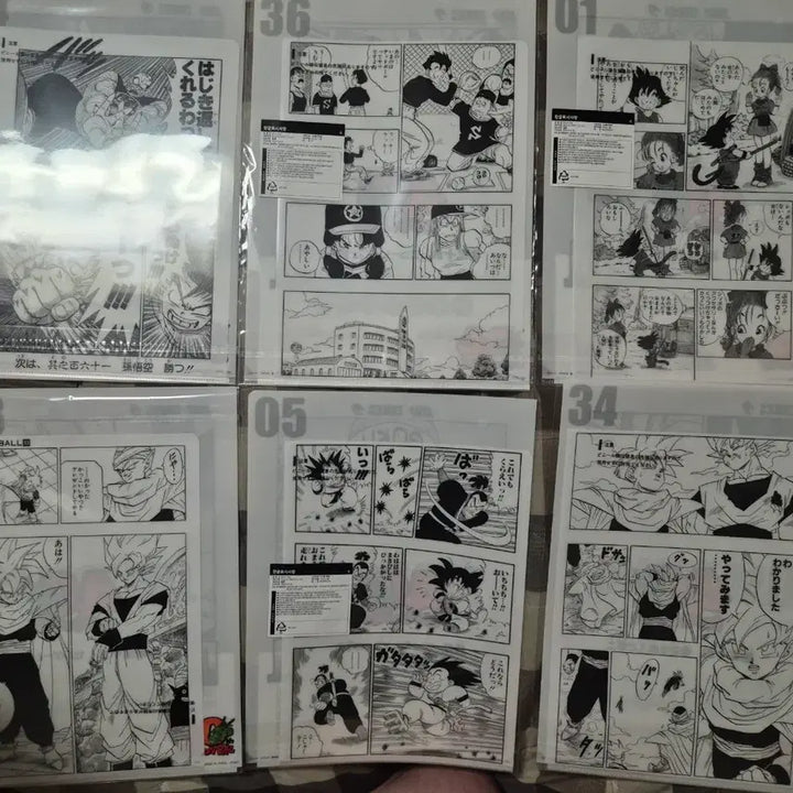 [BUNJANG] Dragon Ball 40th Anniversary Comics Clear File Bundle Set (6 Pieces) / 드래곤볼 40주년 코믹스 클리어 파일 6장 일괄