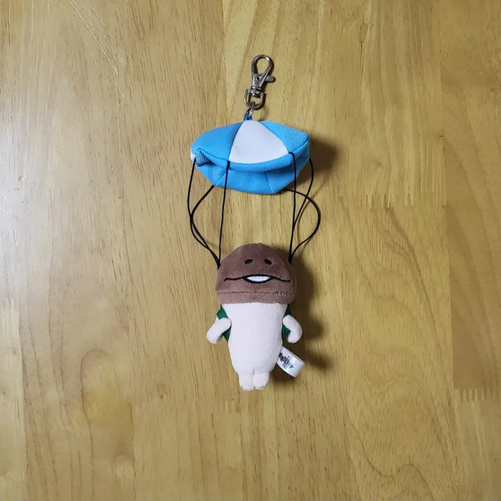 [BUNJANG] Nameko Parachute Doll Keyring / [나메코] 나메코 팝업 낙하산 인형키링