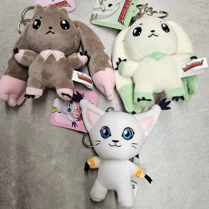 [BUNJANG] Digimon Plush Keychain Set (3 Types) / 디지몬 인형 키링 3종