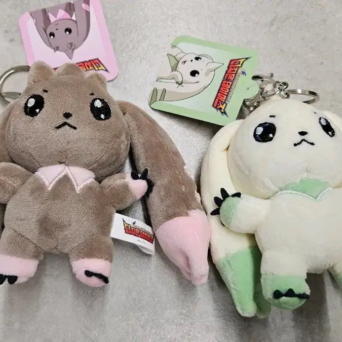 [BUNJANG] Digimon Plush Keychain Set (2 Types) / 디지몬 인형키링 2종