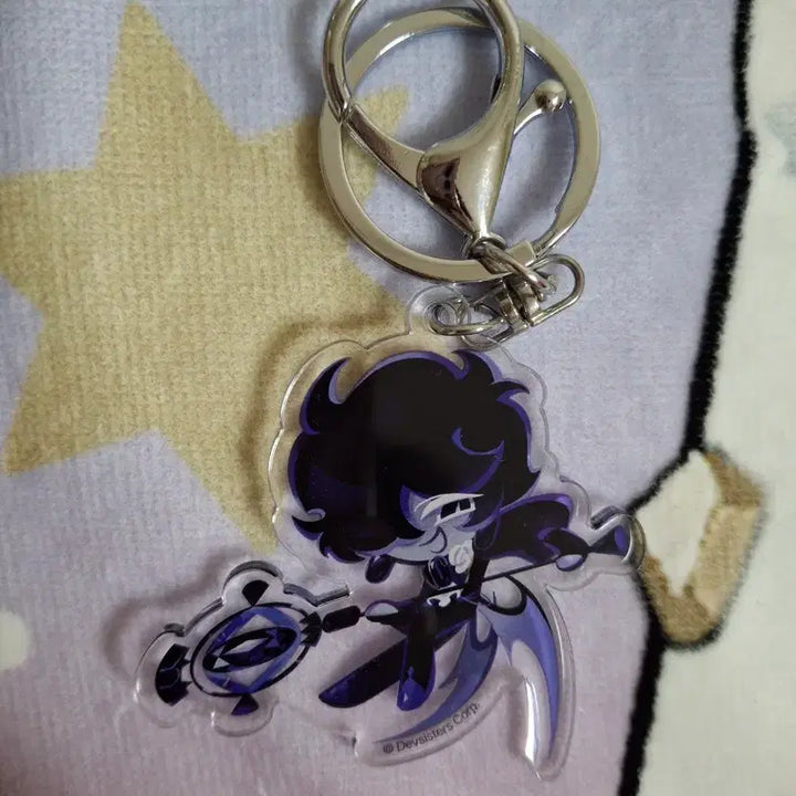[BUNJANG] Cookie Run: Kingdom Black Sapphire Cookie Acrylic Keyring / 쿠키런 킹덤 블랙 사파이어맛 쿠키 팝업 아크릴 키링