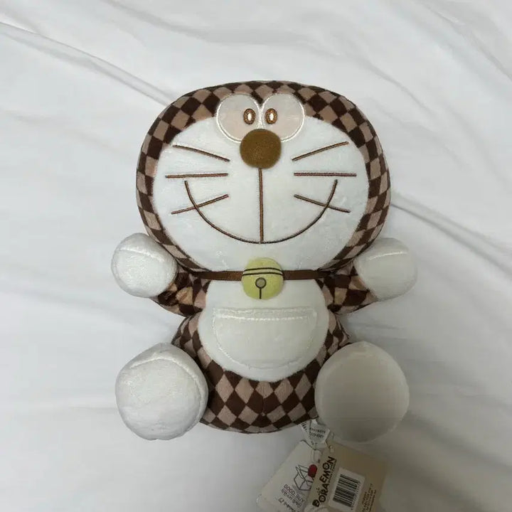 [BUNJANG] Doraemon Check Plush Doll / 도라에몽 체크 인형 판매