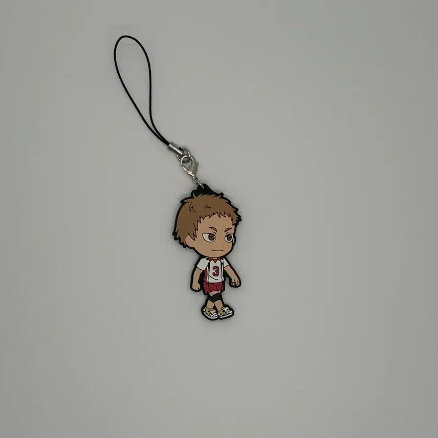 [BUNJANG] Haikyuu!! Yaku Accessories Set: Rubber Strap &amp; Can Badges / 하이큐 야쿠 굿즈 러버스트랩 키링 및 캔뱃지